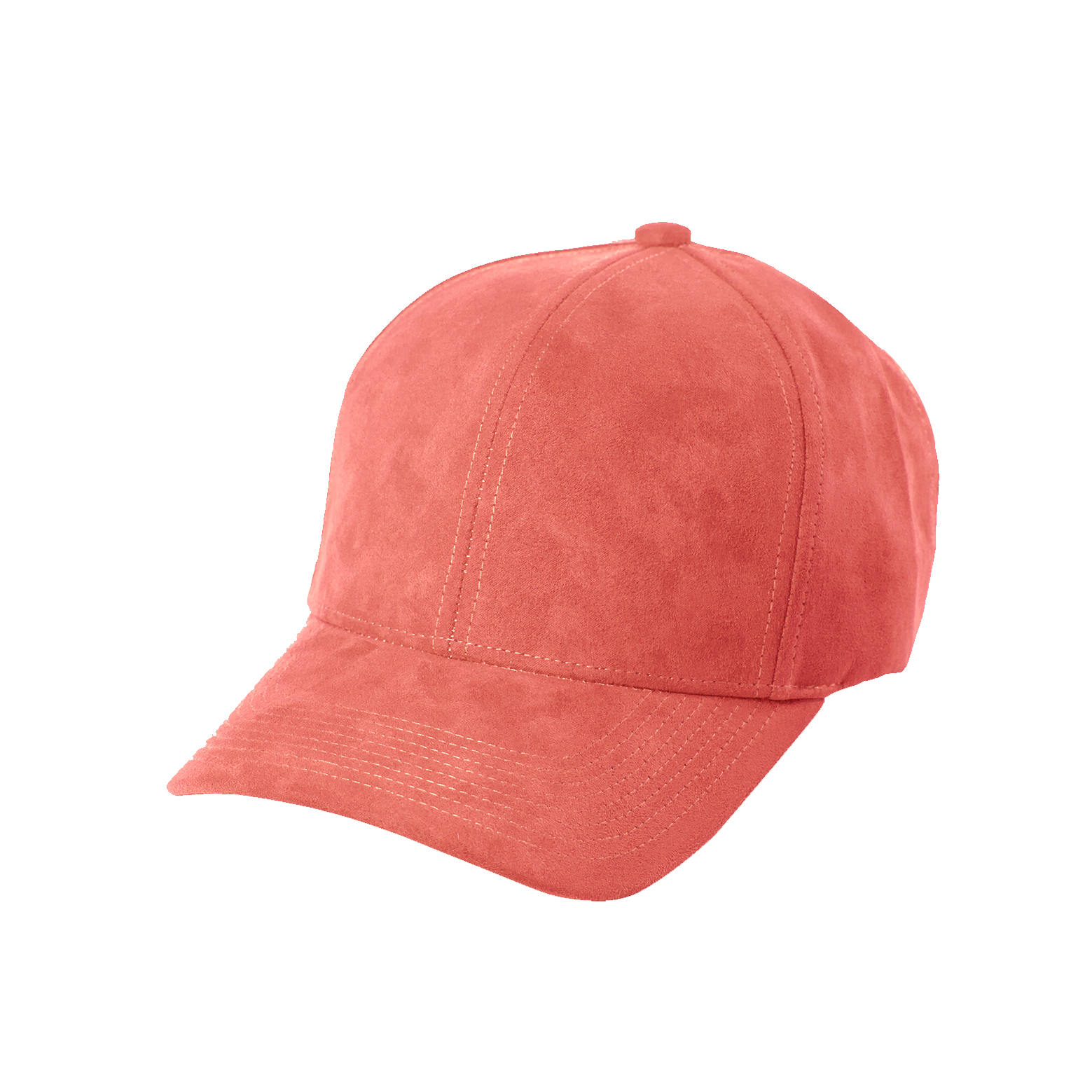 BASEBALL CAP PEACH SUEDE FRONT SIDE